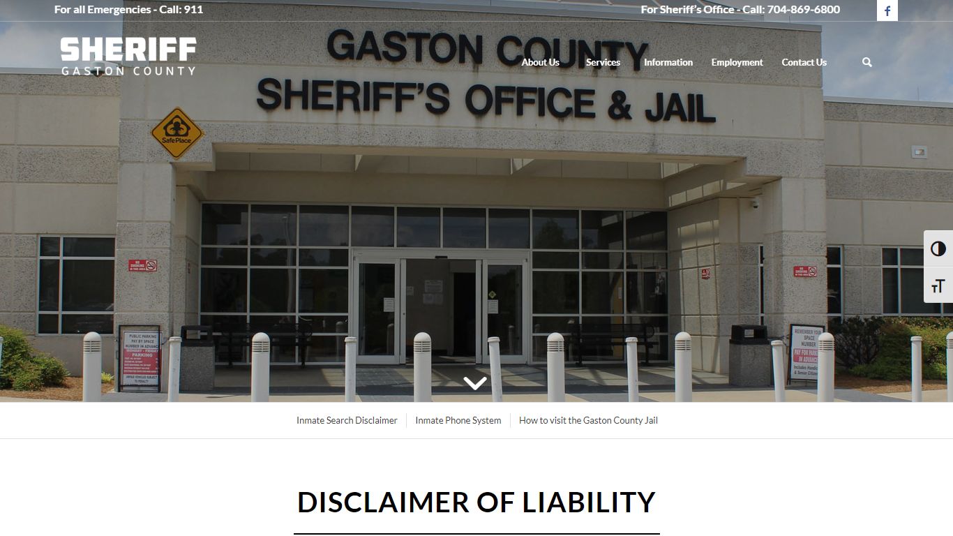 Inmate Search Disclaimer – Sheriff - Gaston County Sheriff's Office