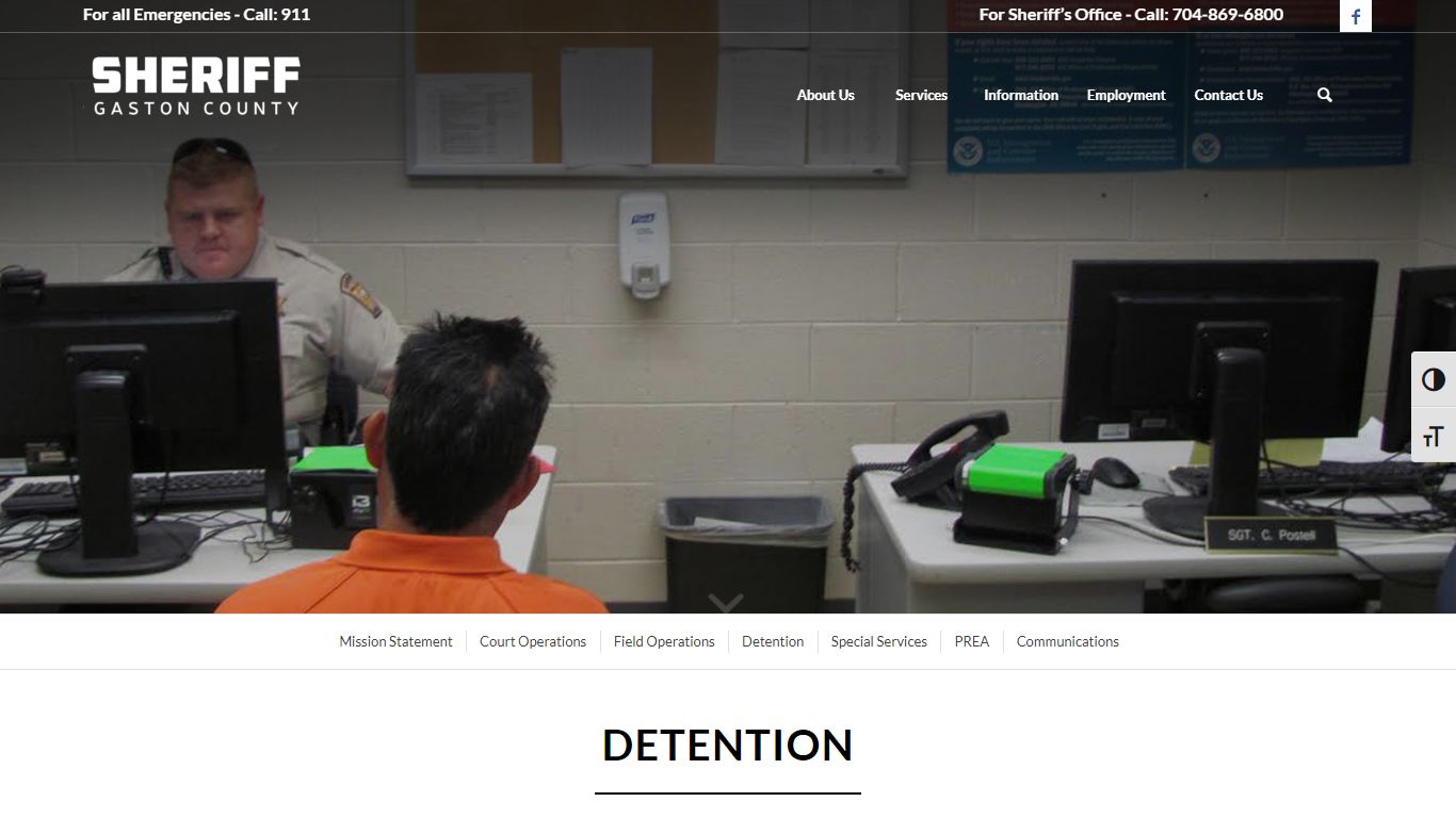 Detention – Sheriff - Gaston County Sheriff's Office